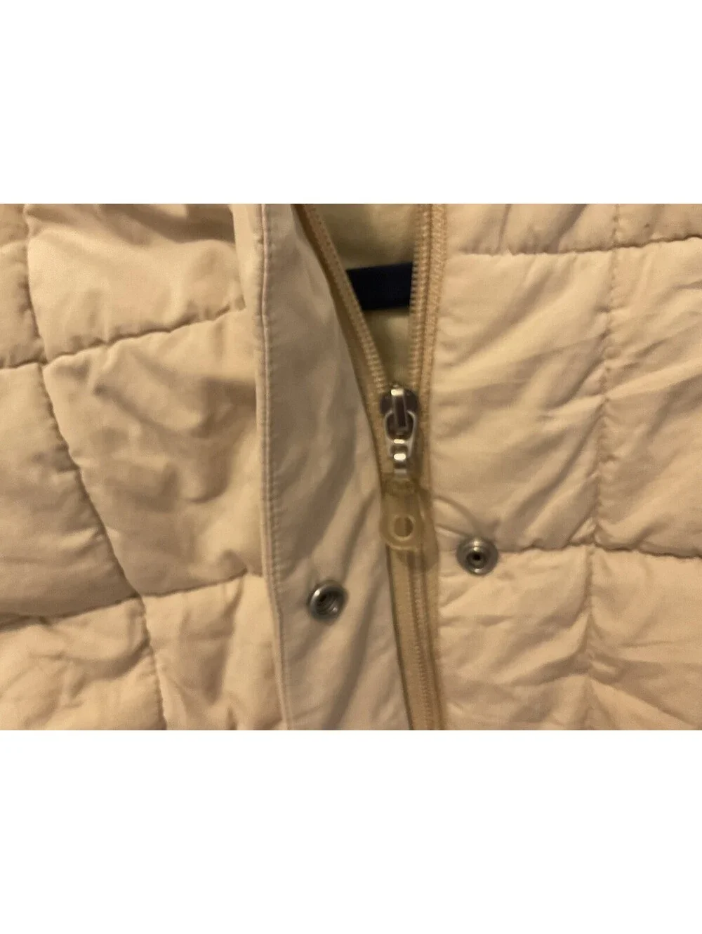 Elle Poupon Vintage Girls Down Jacket Fur Trim Sz Medium